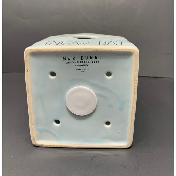 RAE DUNN SNOW DAY Light Blue Square Birdhouse LL Long Letter Farmhouse Magenta - Picture 6 of 8